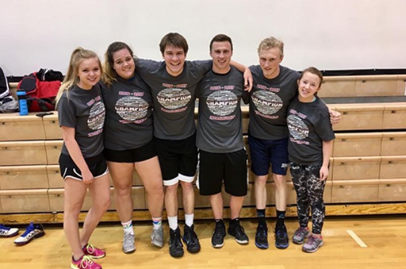 Check out the slideshow of 14 items below: Slide Title: Women's volleyball, All About That Ace Slide Title: Corec volleyball, How I Set Your Mother Slide Title: Corec soccer, Things Might Get Messi Slide Title: Corec soccer, The Friendly Slide Title: Corec soccer, Marmots Slide Title: Corec soccer, Head Game Strong Slide Title: Inner tube water polo, The Gnarwals Slide Title: Men's football, Flags Out for Harambe Slide Title: Men's basketball, Oldies But Goodies Slide Title: Corec basketball, Sigma Nu Slide Title: Women's volleyball, Surry Slide Title: Corec volleyball, Griz Nation Slide Title: Soccer, Kick Out For Harambe Slide Title: Men's football, Men Rg 3 Corec volleyball, How I Set Your Mother